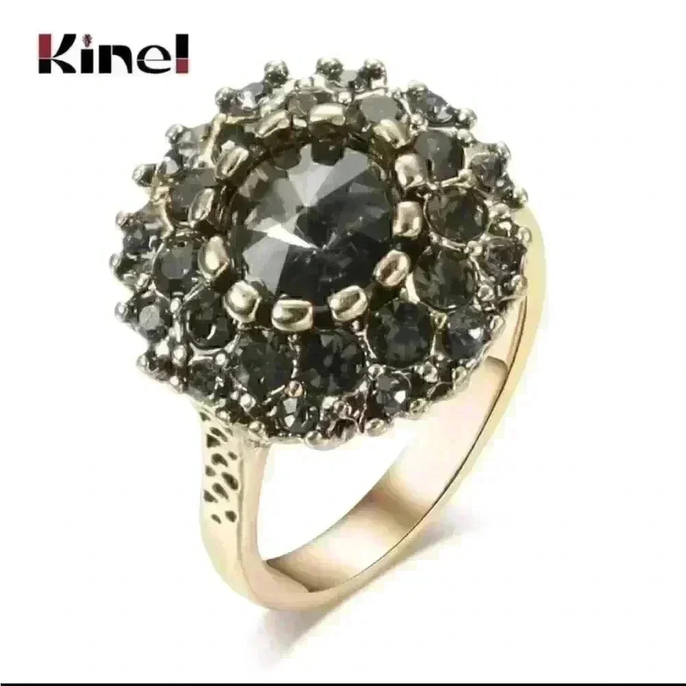 Vintage Boho Crystal Ring 